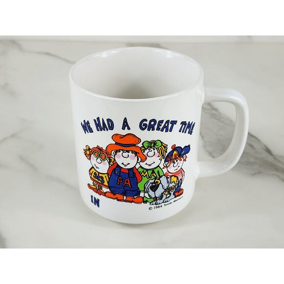 Smith Western Coffee Mug Teacup 10oz White 3 1/2" Ceramic 1984 Korea Vintage - Picture 1 of 15